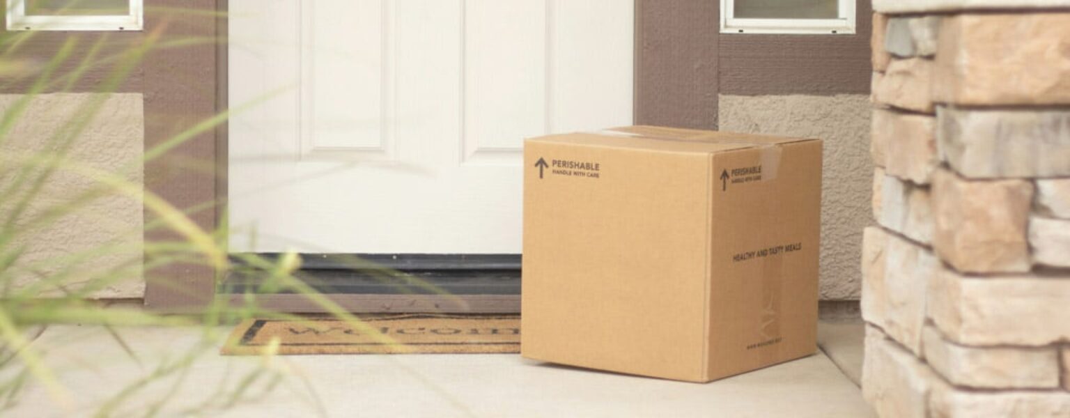 Box on front porch part of parcel shipping options