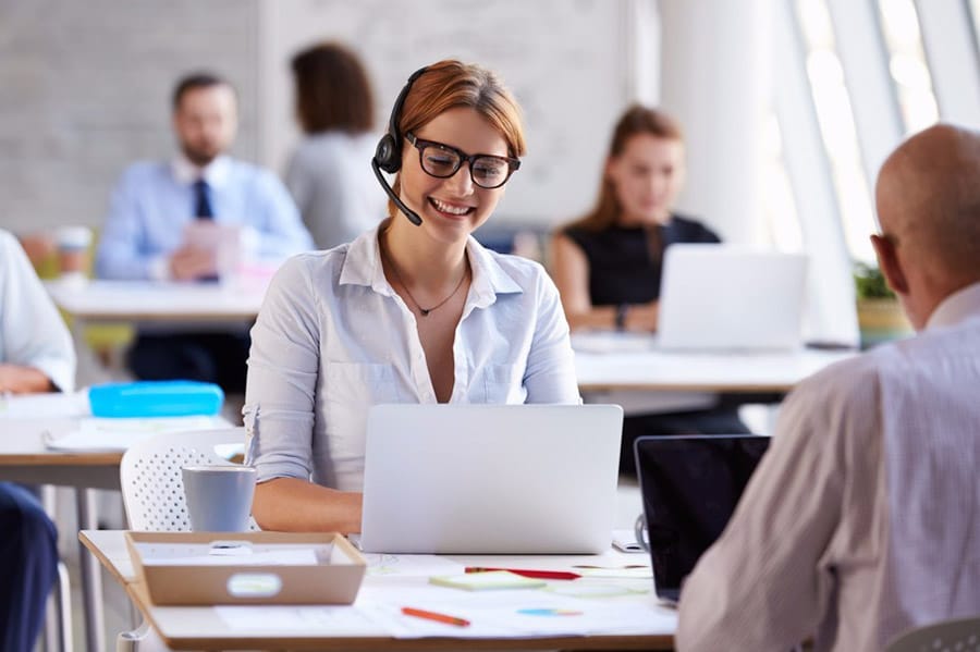 Woman Help Desk