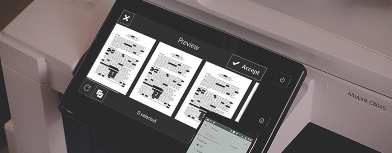 Xerox Auto Redaction App screen example