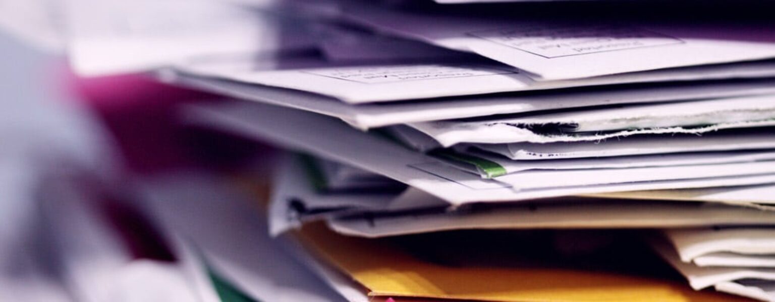 Accounts payables paper stack