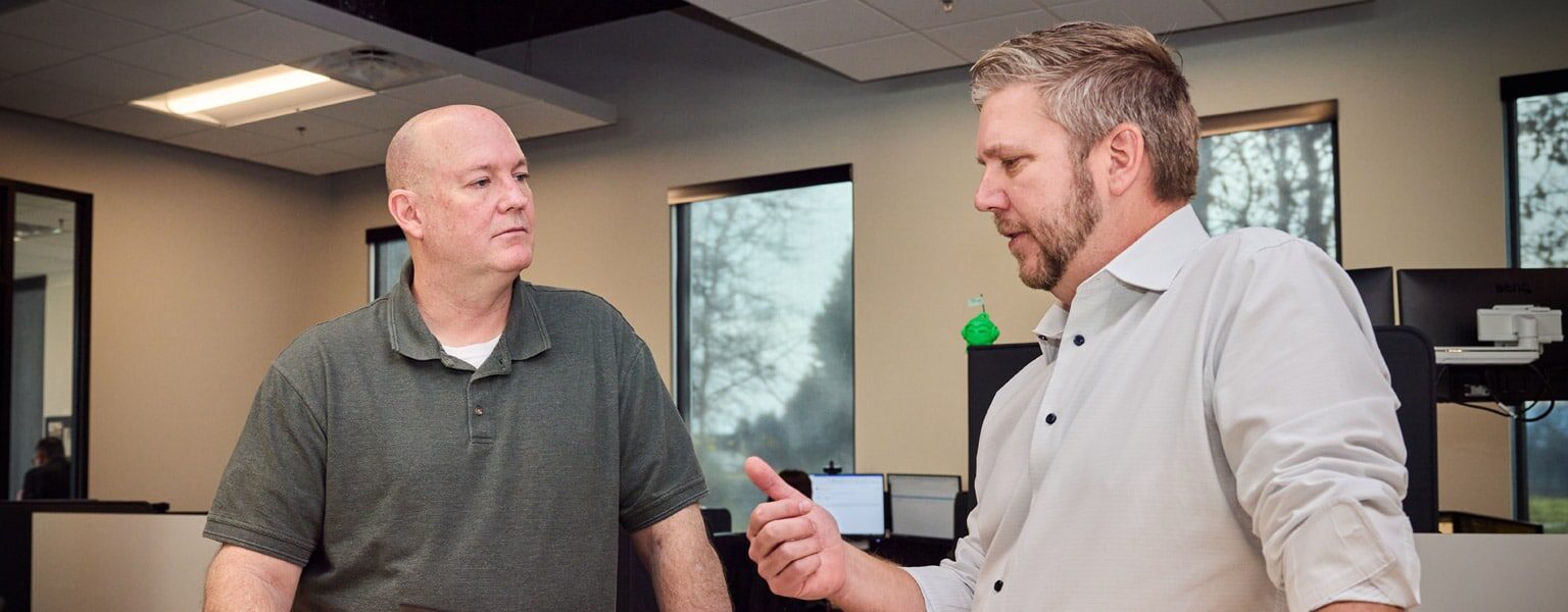 Two men building a business IT Roadmap