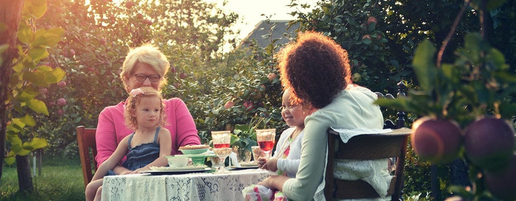 Healthy family on a picnic