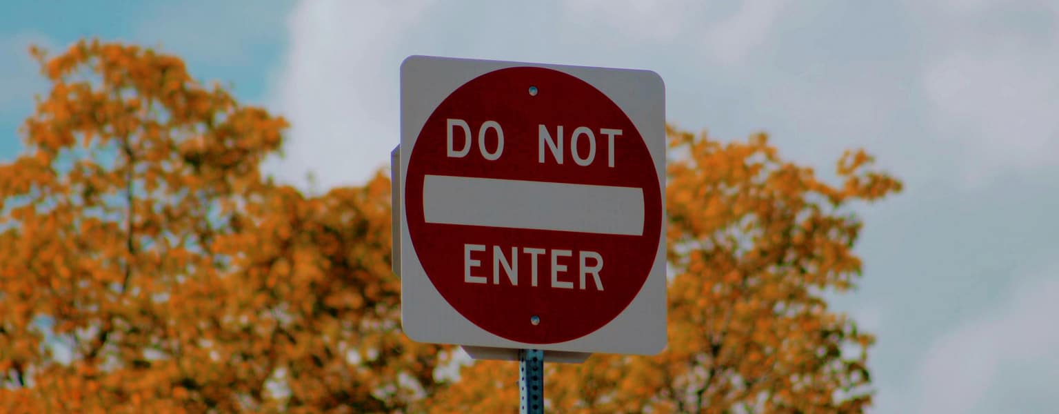 Do Not Enter sign depicting ai security risks