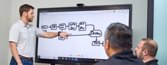 Man outlining an incident response plan