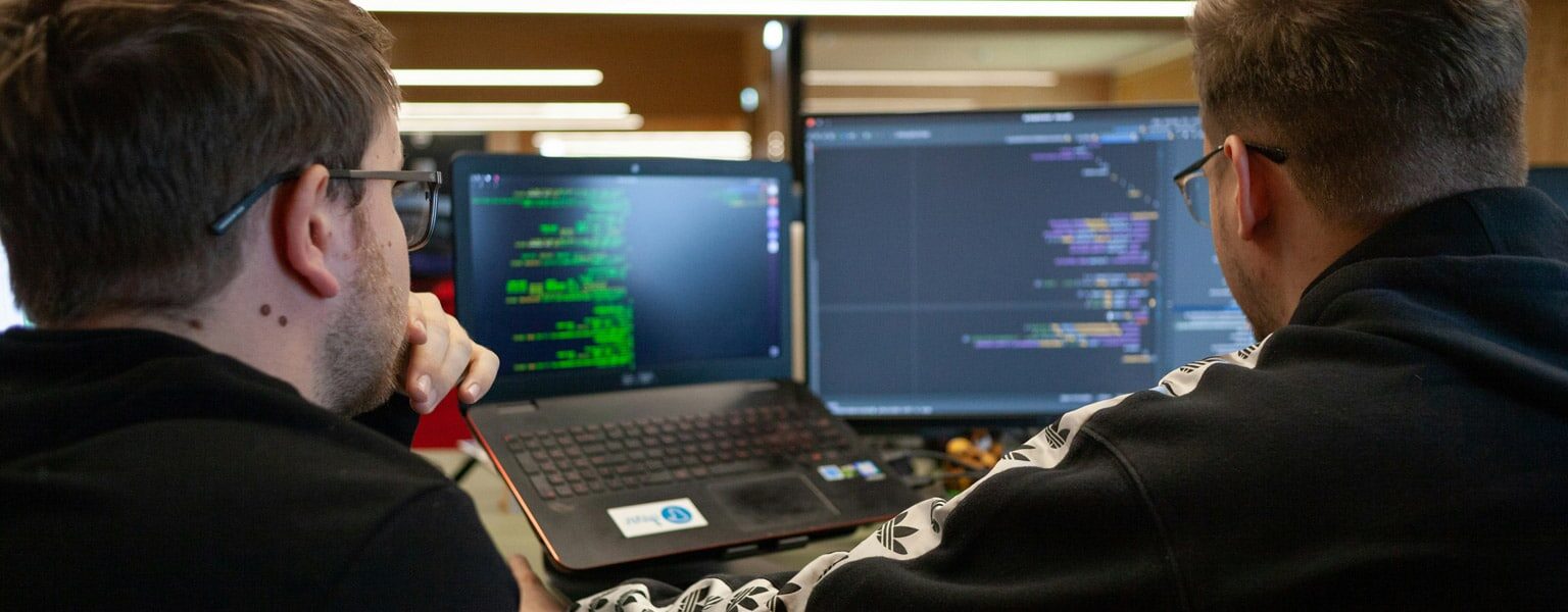 Man providing on site IT Support